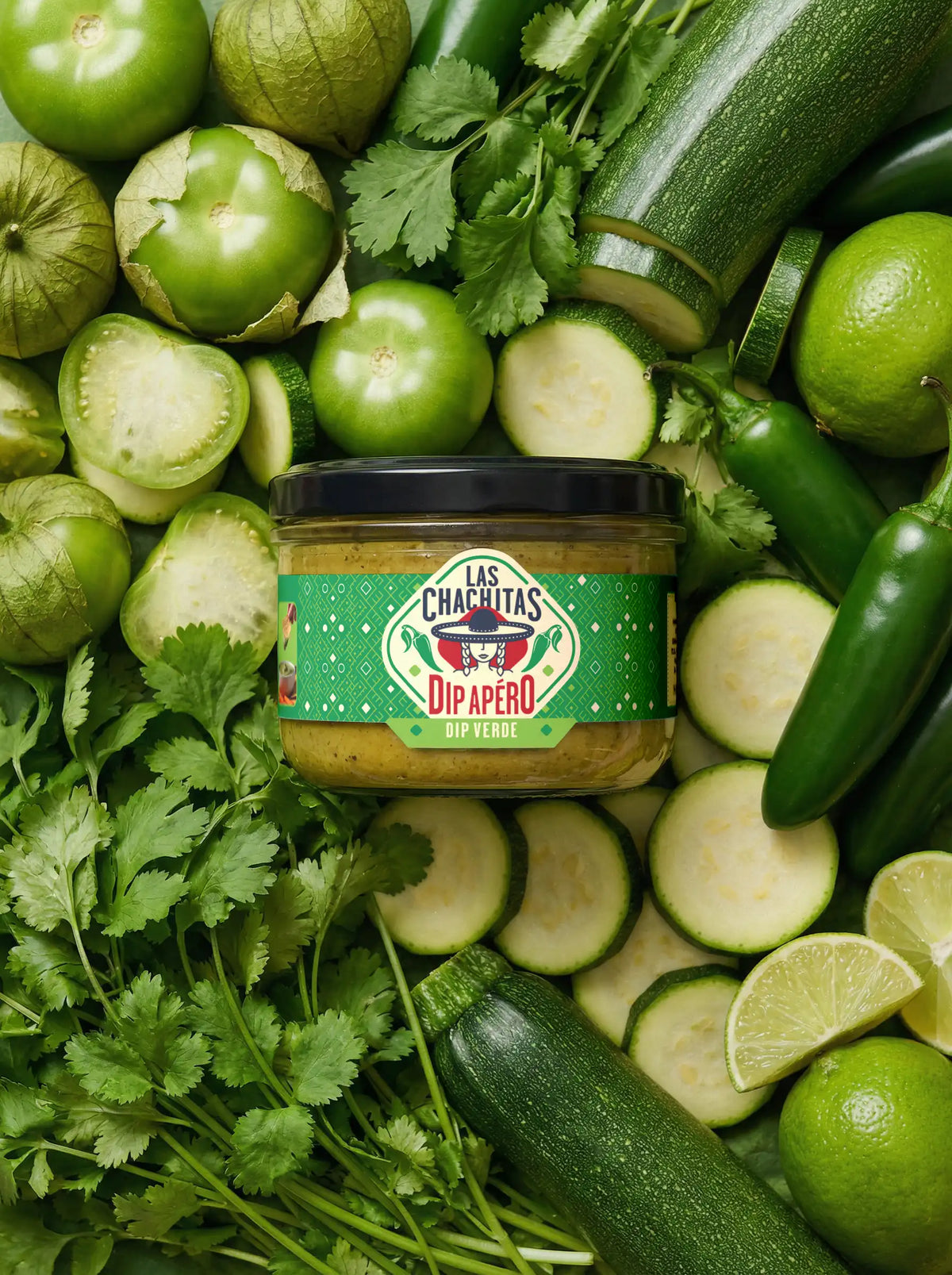 Dip Apéro Verde artisanal - Tomatillo & Piment Jalapeño